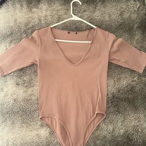 💯 Authentic Zara ribbed toffee brown bodysuit worn once fits like Medium